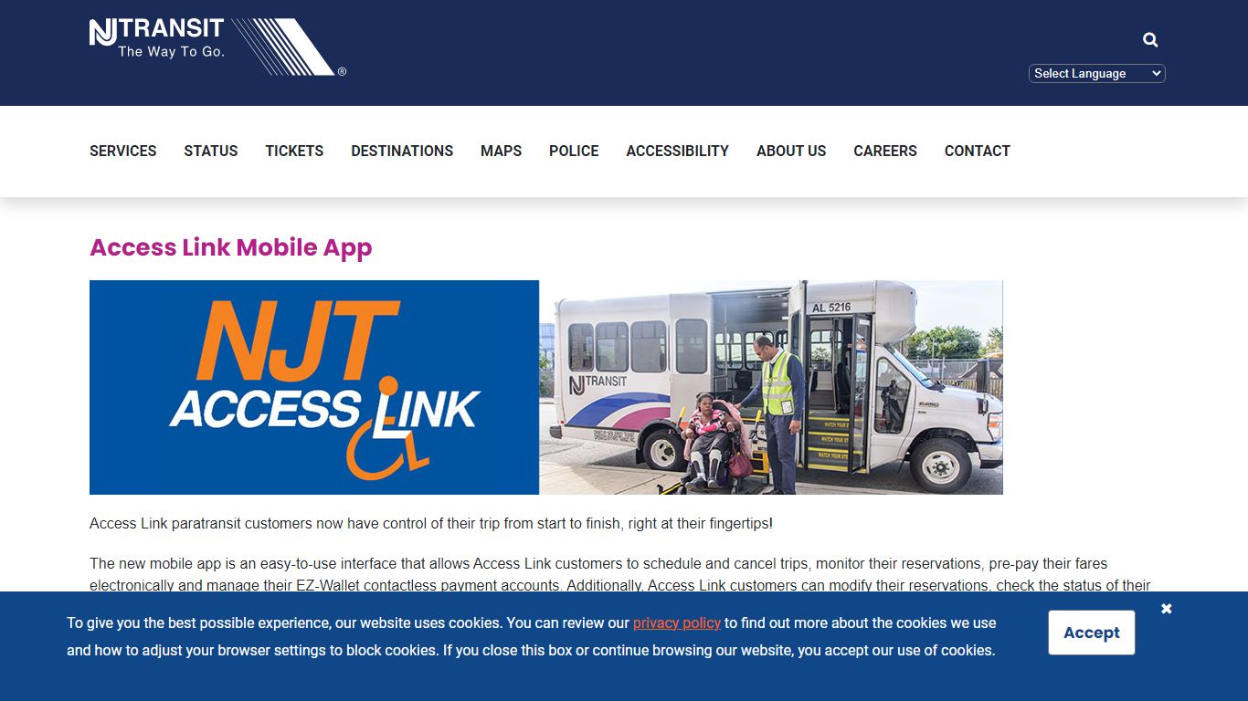 Access Link Mobile App | NJ TRANSIT - New Jersey